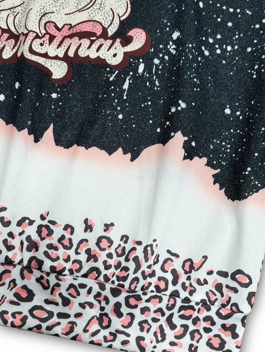 Sudadera de manga larga con estampado de letras de Papá Noel para mujer de INAWLY, otoño-invierno