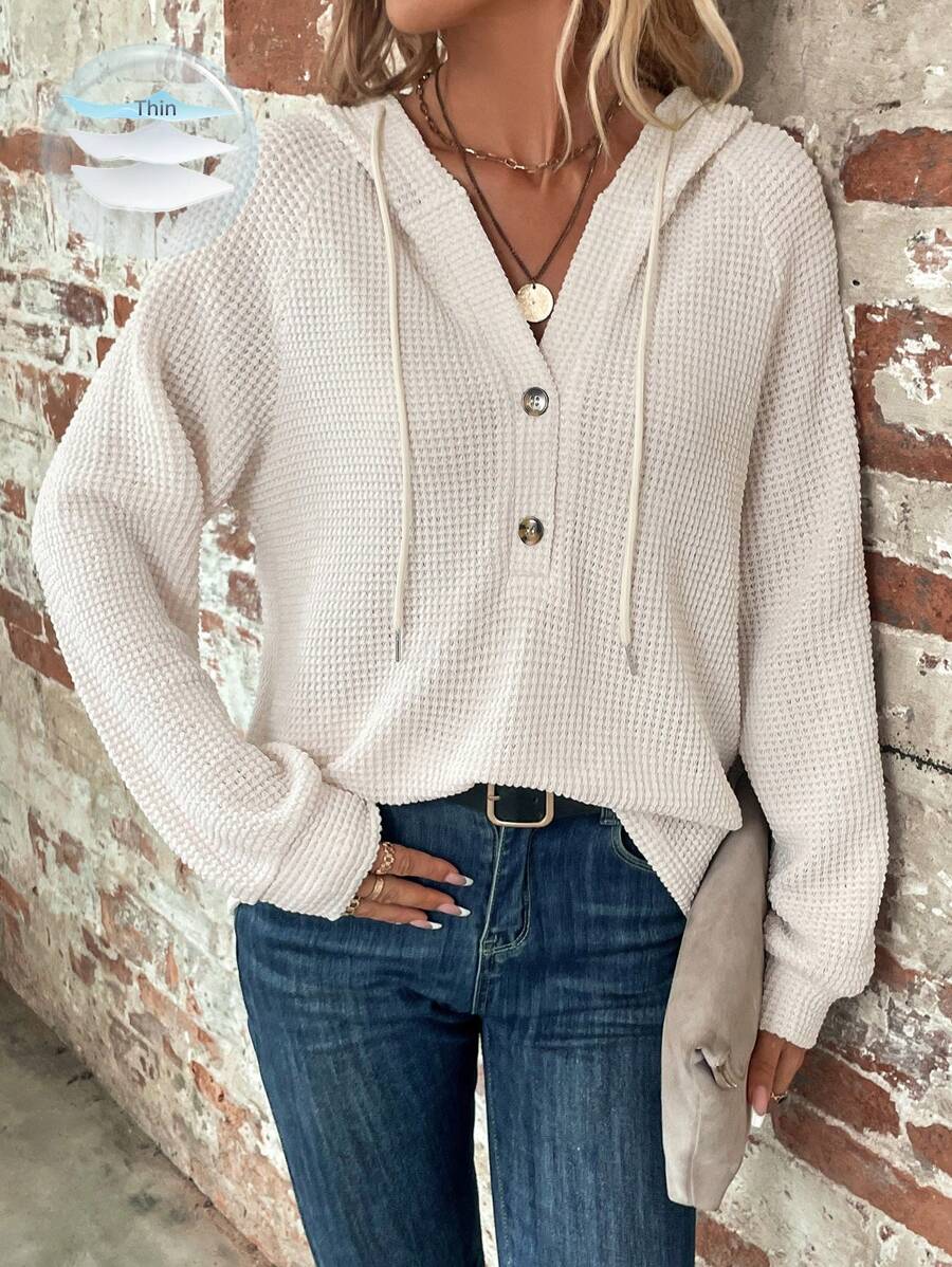Sudadera informal con capucha y manga larga de color liso para mujer de Emery Rose. Ideal para graduaciones y regreso a clases.
