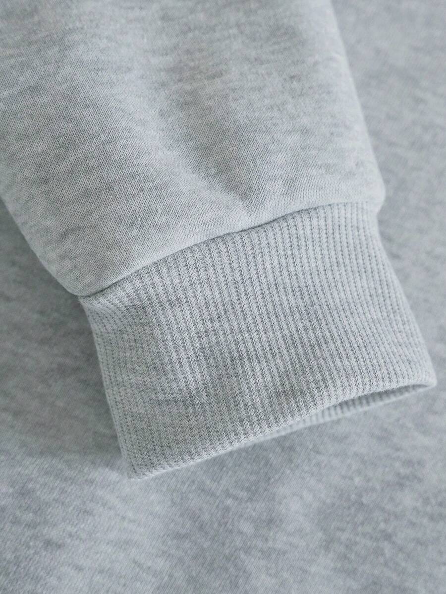 Sudadera con capucha y bolsillo con estampado de letras para hombre, informal, de manga larga y cordón, para otoño e invierno.