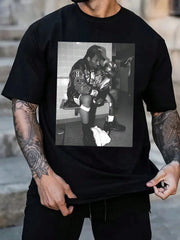 Camiseta de baloncesto para entusiastas, con estampado de dibujos animados, para hombre, 190 g