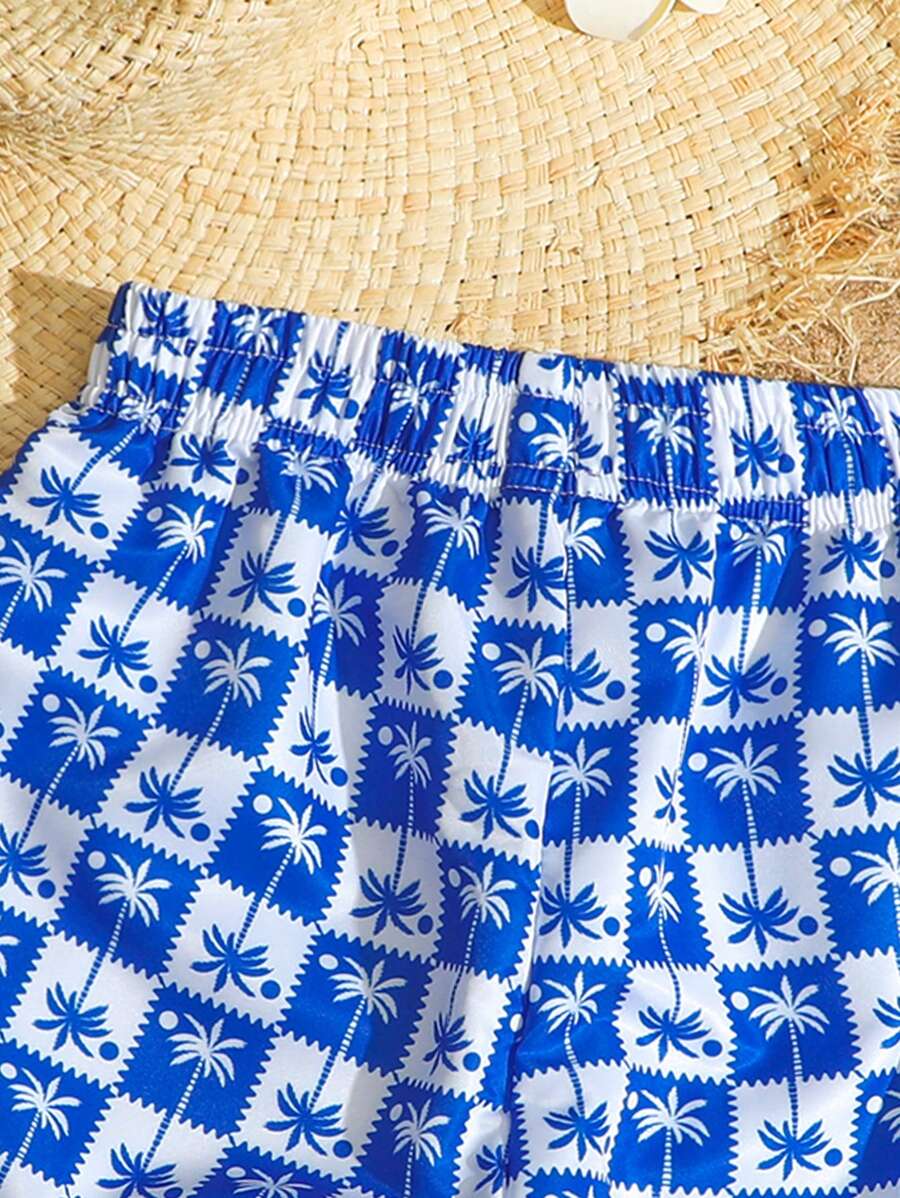 Bañador para niños preadolescentes, estampado de plátano, tejido, pantalones cortos de playa, ropa de playa para niños