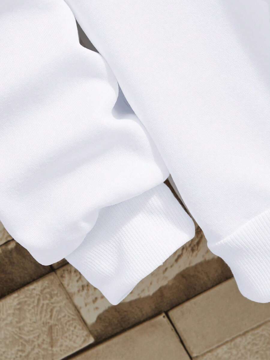 Sudadera térmica con forro y estampado de letras para hombre Manfinity Dauomo