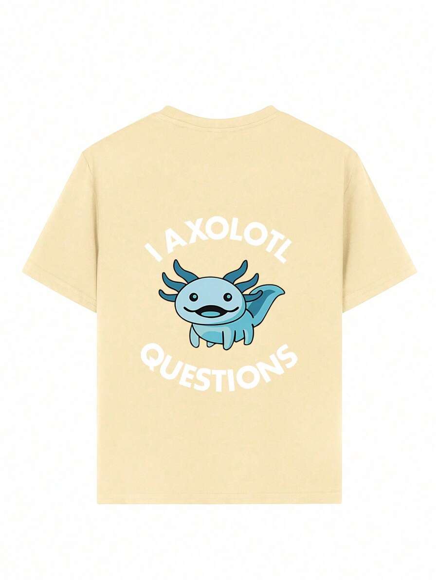 Camiseta informal de manga corta con cuello redondo y estampado divertido para niños preadolescentes, verano