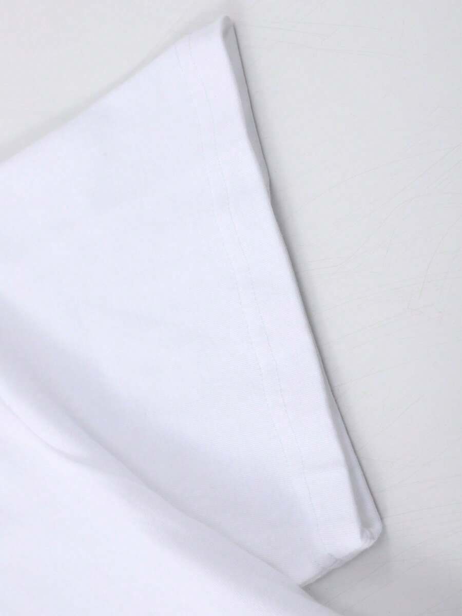 Camiseta de algodón para hombre con estampado "Dios abrirá la puerta" - Azul marino, cuello redondo informal, manga corta, versión holgada, ideal para viajes y uso casual, cómoda y moderna para el día a día.