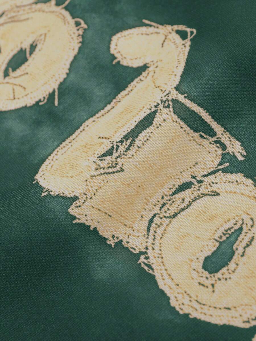 Pantalones deportivos casuales con bolsillos y estampado de letras y lazo delantero para hombre de Manfinity Streetrush, para uso diario, para fiestas