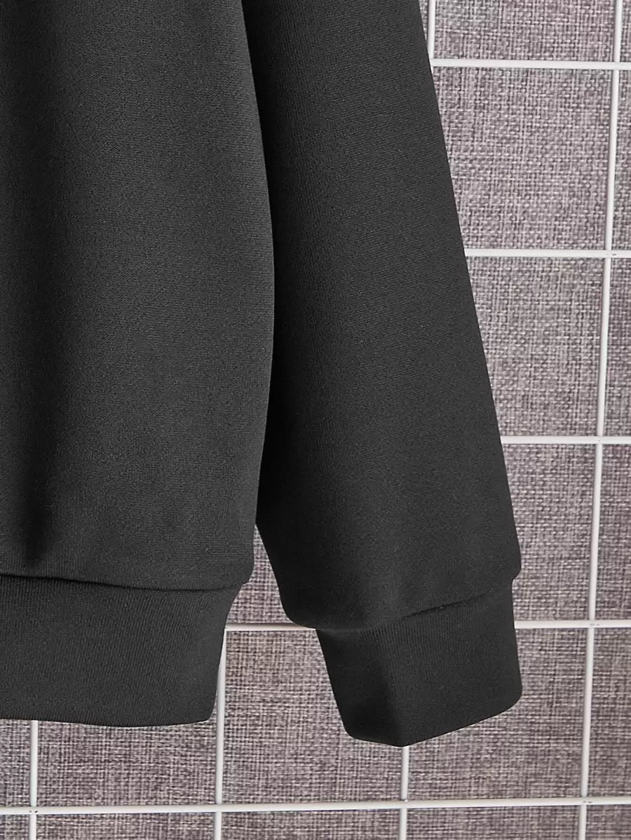 Sudadera con capucha y hombros caídos con estampado de gamepad para niño preadolescente
