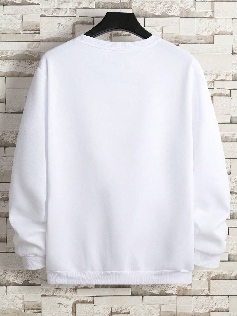 Sudadera térmica con forro y estampado de letras para hombre Manfinity Dauomo