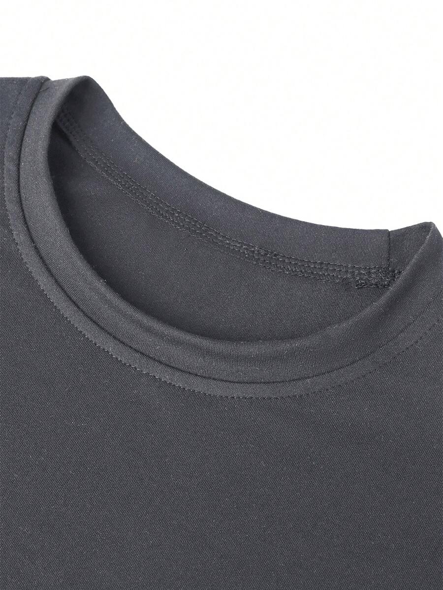 Camiseta informal de manga corta con cuello redondo y estampado divertido para niños preadolescentes, verano
