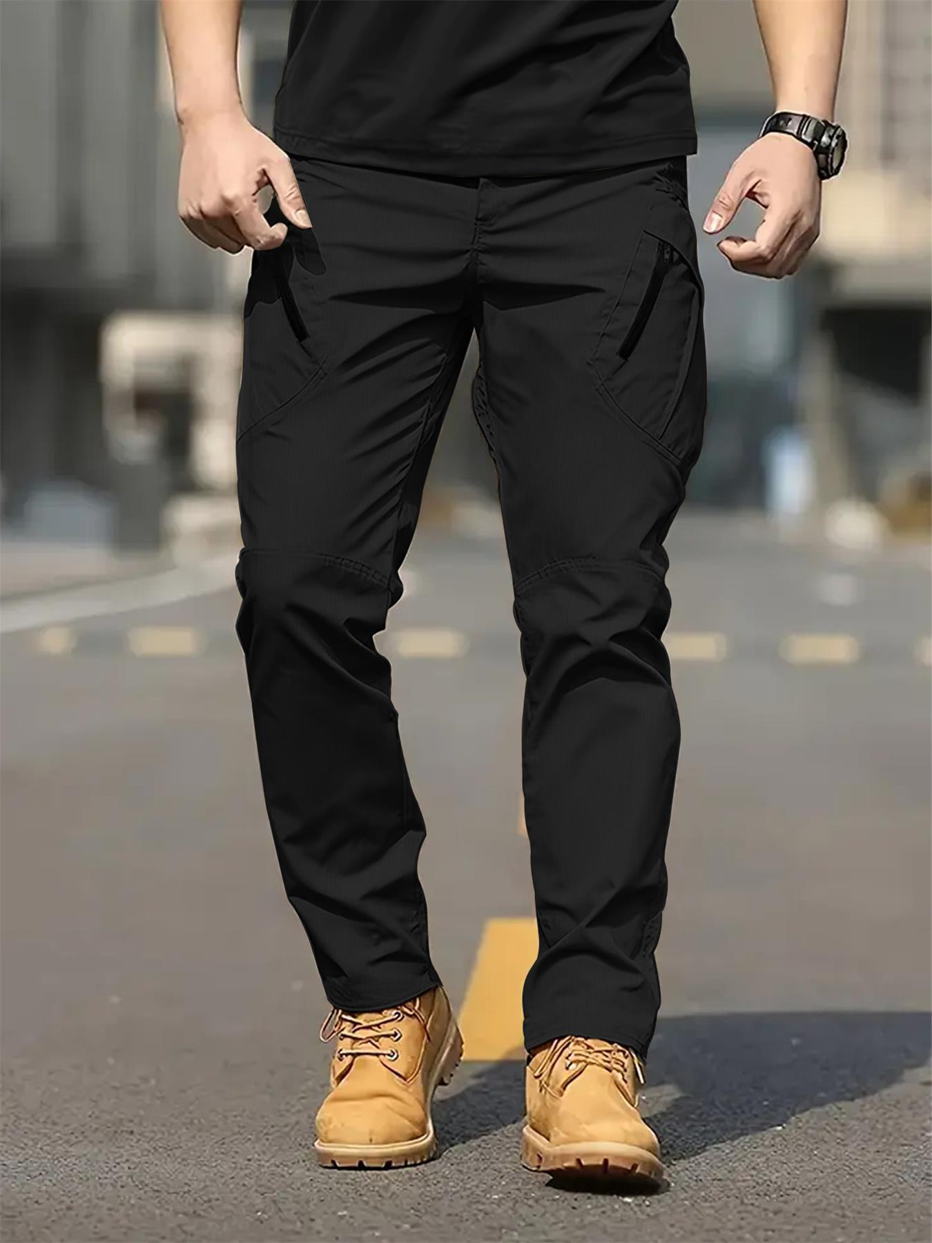 TECCULI Tactical Pants, Men'S Spring And Summer New Workwear Casual Pants, Outdoor Functional Straight-leg Training Pants