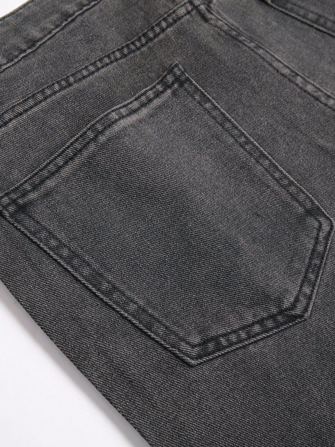 Pantalones cortos vaqueros casuales de verano para hombre con bolsillos oblicuos y decoración de diamantes de imitación
