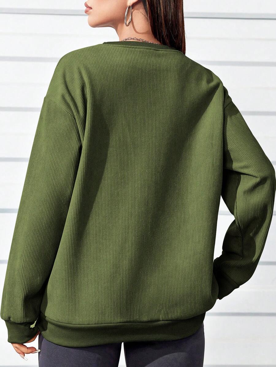 Sudadera deportiva de manga larga con cuello redondo para mujer de INAWLY, otoño-invierno