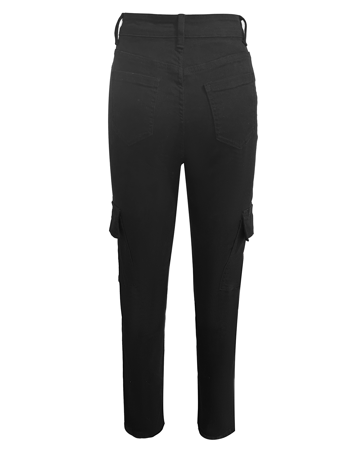 TECCULI Plus Size Women's Black Skinny Jeans