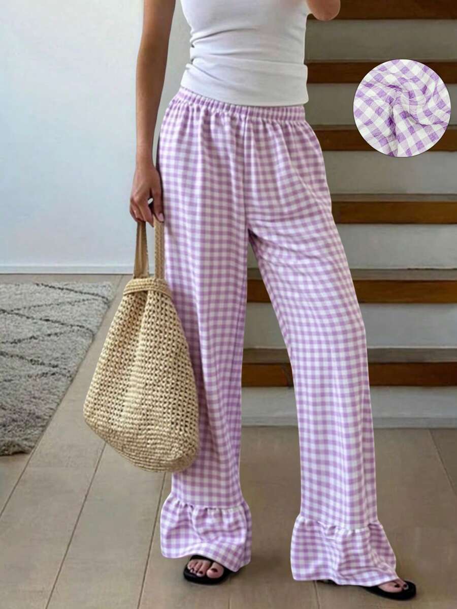 Pantalones casuales sencillos de moda para uso diario para mujer de INAWLY
