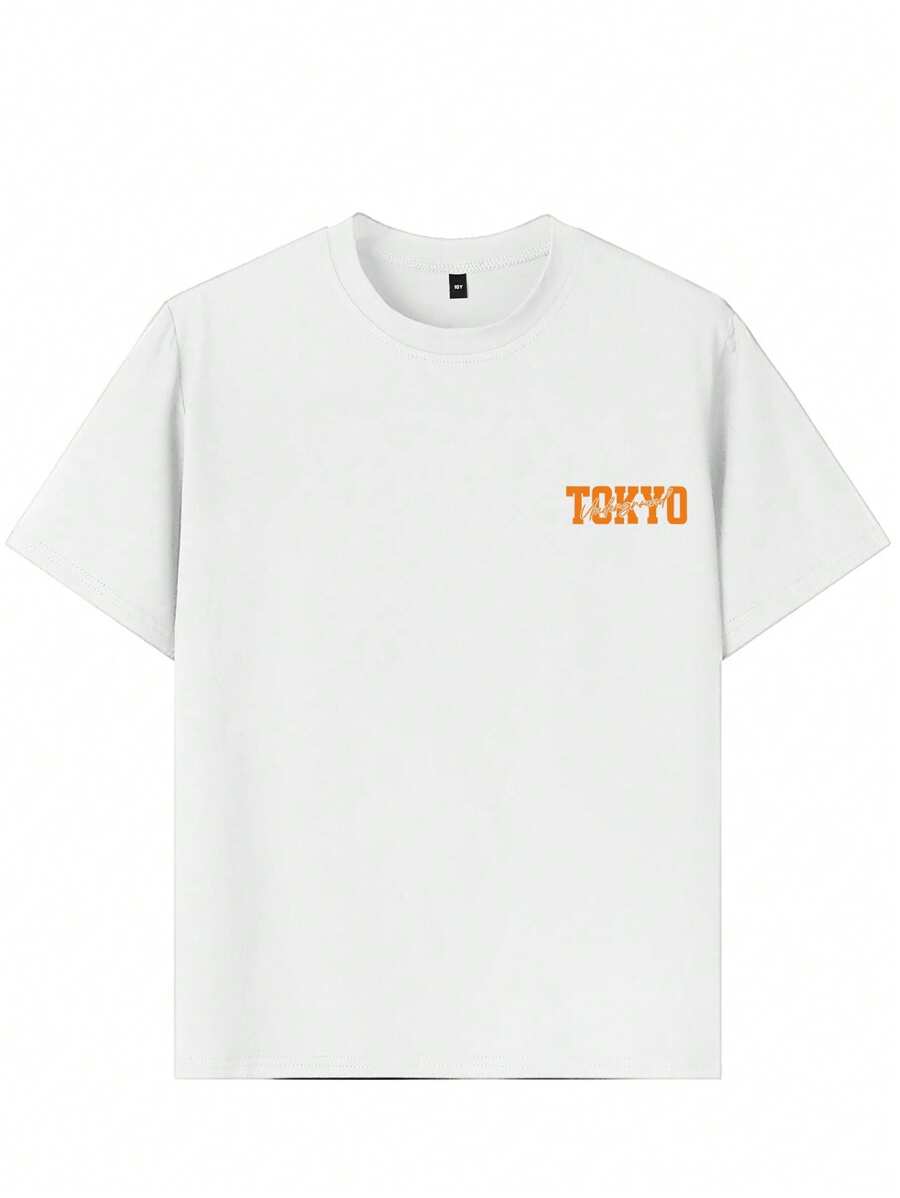Camiseta de manga corta con estampado de coche, ideal para preadolescentes y estudiantes de verano.
