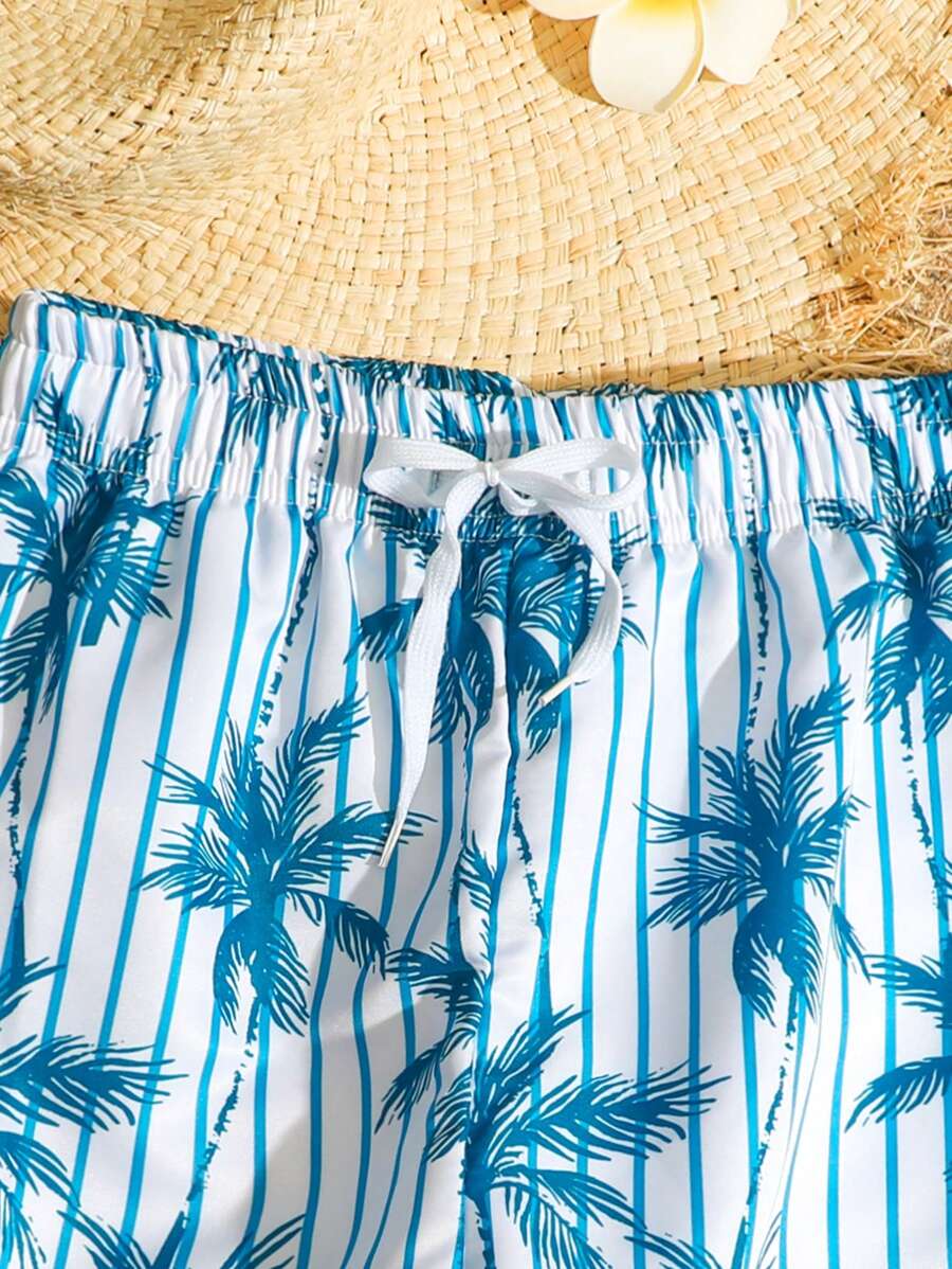 Bañador para niños preadolescentes, estampado de plátano, tejido, pantalones cortos de playa, ropa de playa para niños