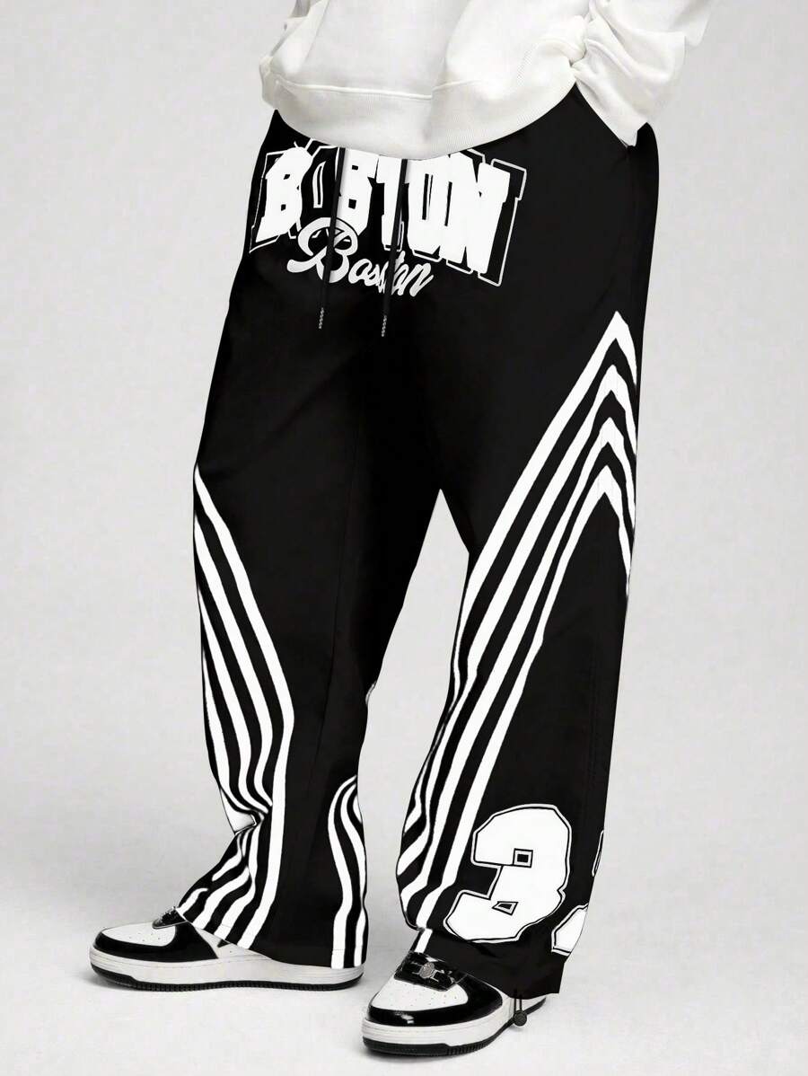 ROMWE MEN Street Life Men's Casual Simple And Fashionable Pants, For Everyday Wear