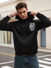 Sudadera con capucha con estampado sencillo Manfinity Dauomo para hombre