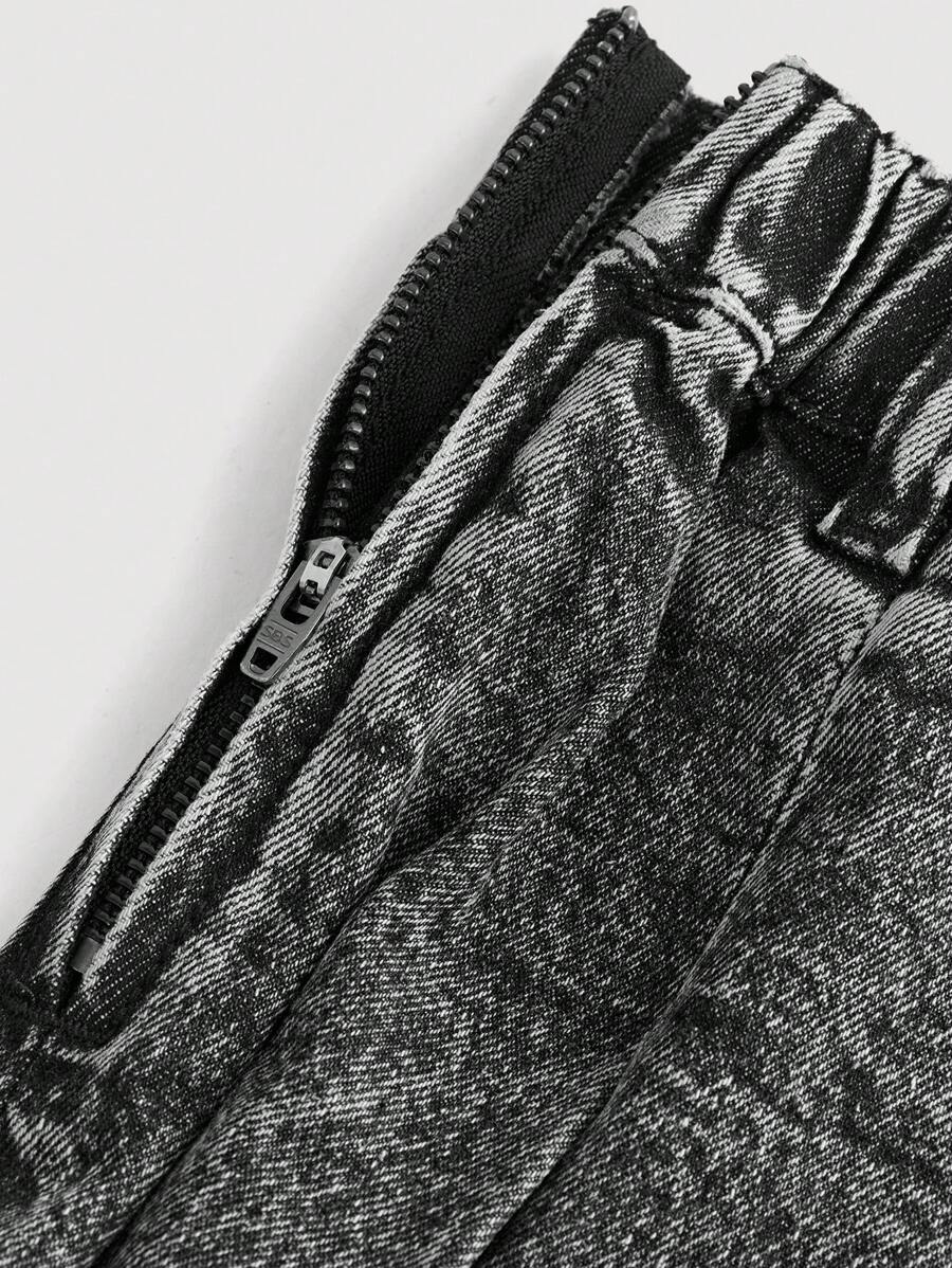 Falda vaquera plisada con dobladillo sin rematar para niñas preadolescentes de Girlism, estilo Y2K, conjuntos bohemios de primavera y verano.