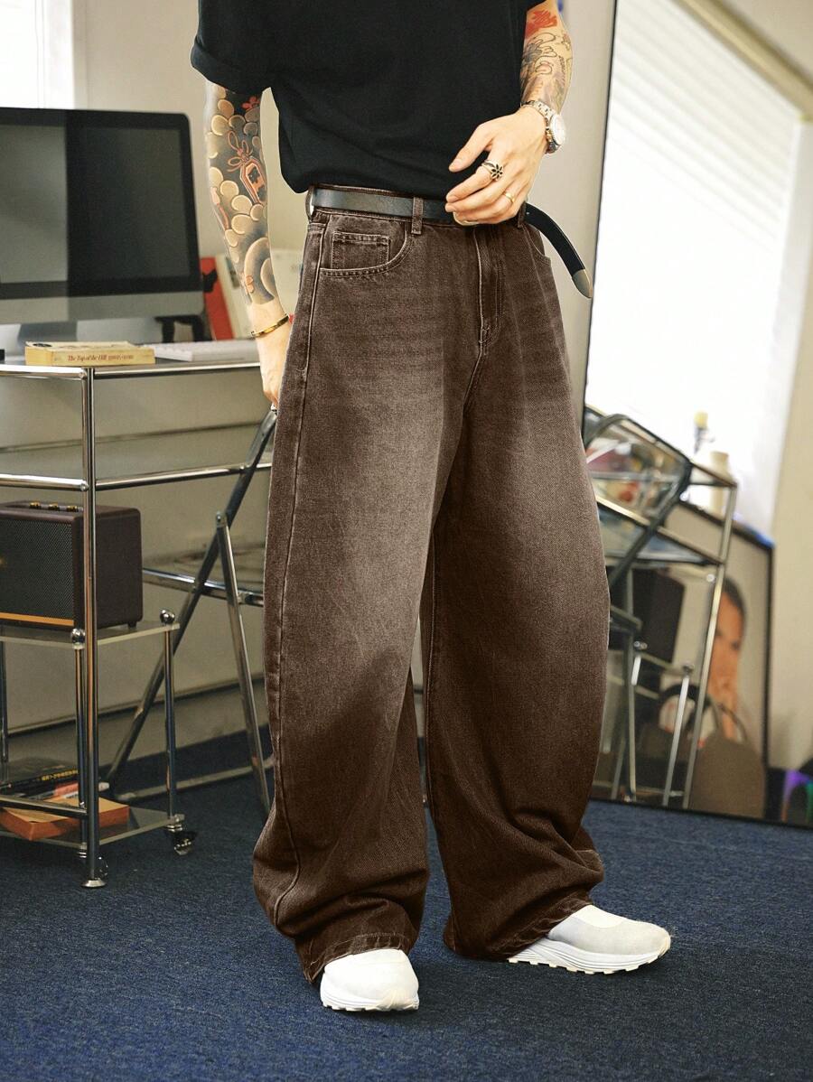 Vaqueros holgados de corte relajado, lavados, estilo retro Y2K, de Manfinity Hypemode, para hombre