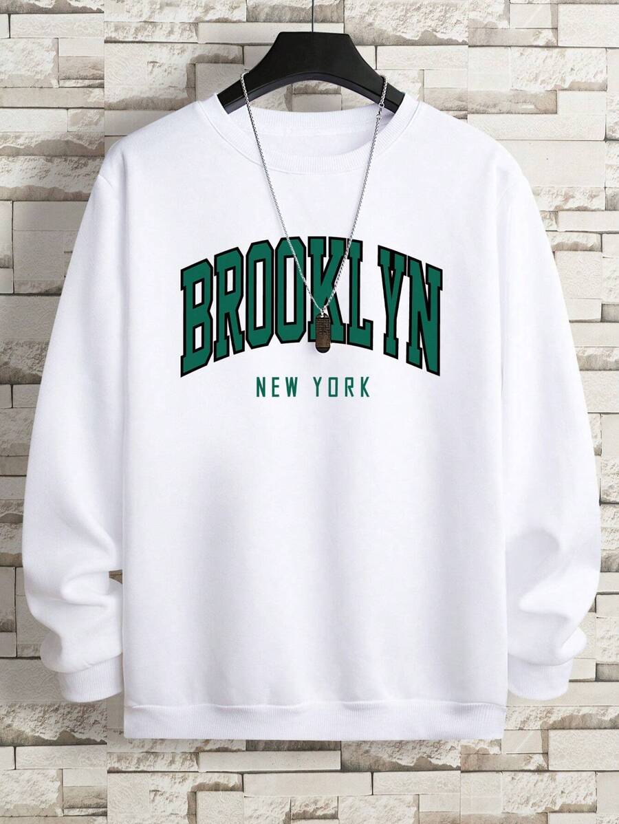 Sudadera térmica con forro y estampado de letras para hombre Manfinity Dauomo