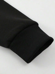 Sudadera minimalista con estampado de palmas y cuello redondo de manga larga para hombre Manfinity LEGND, ideal para uso diario informal.