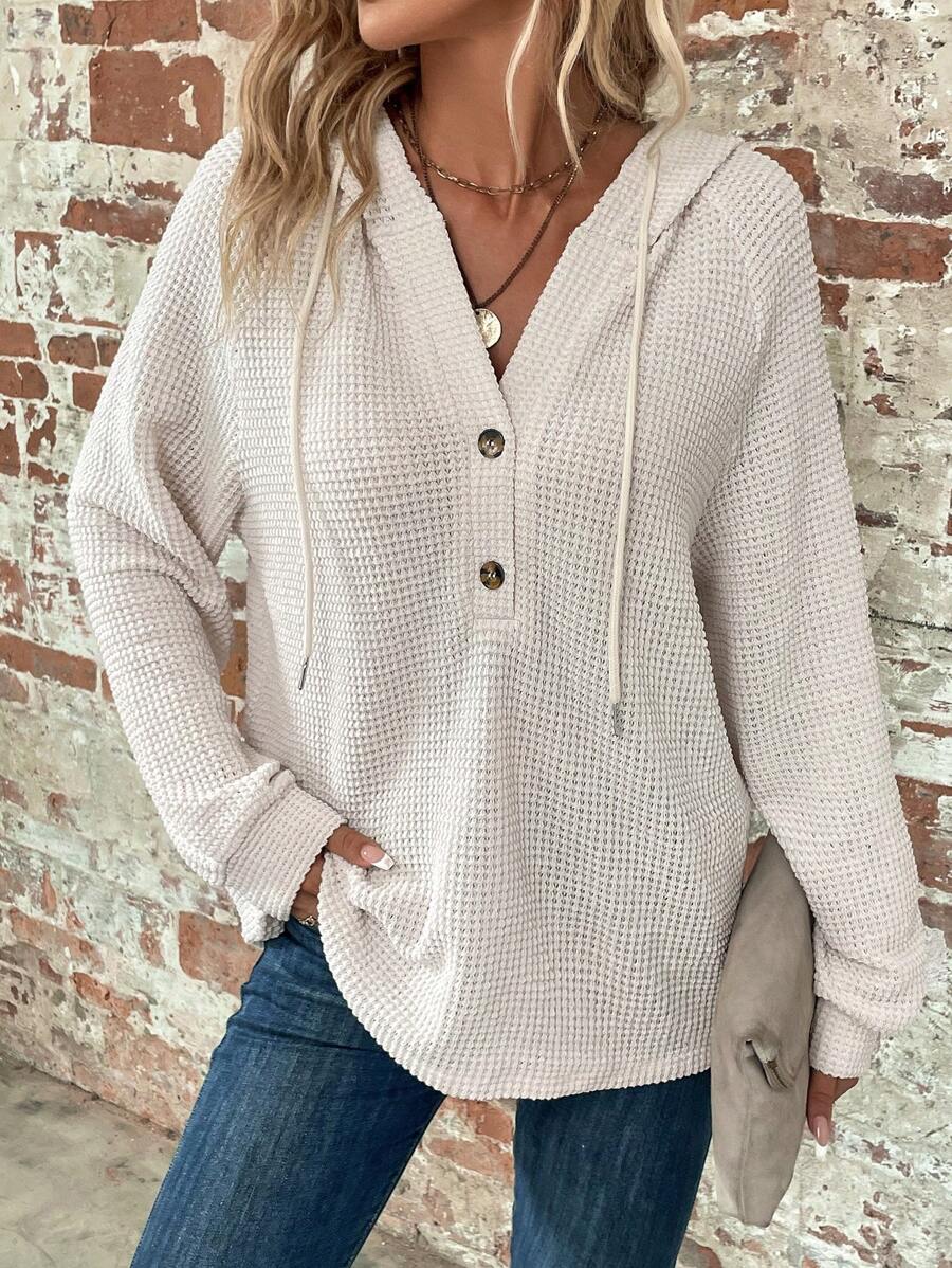 Sudadera informal con capucha y manga larga de color liso para mujer de Emery Rose. Ideal para graduaciones y regreso a clases.