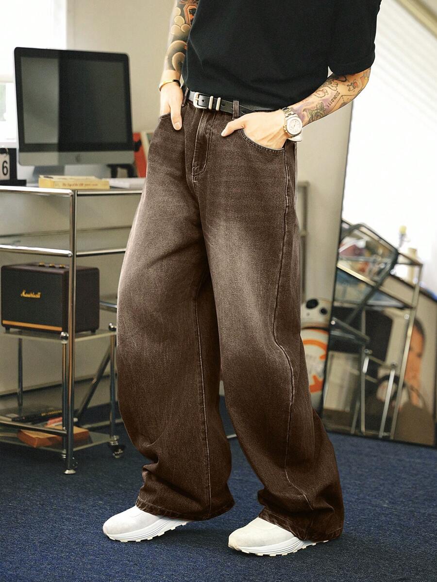 Vaqueros holgados de corte relajado, lavados, estilo retro Y2K, de Manfinity Hypemode, para hombre