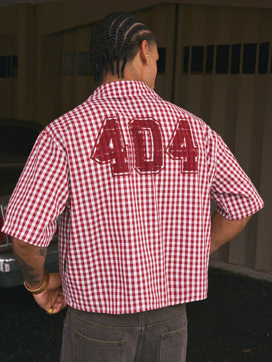 Camisa de manga corta a cuadros para hombre AXEPEAK, ideal para verano, edición urbana