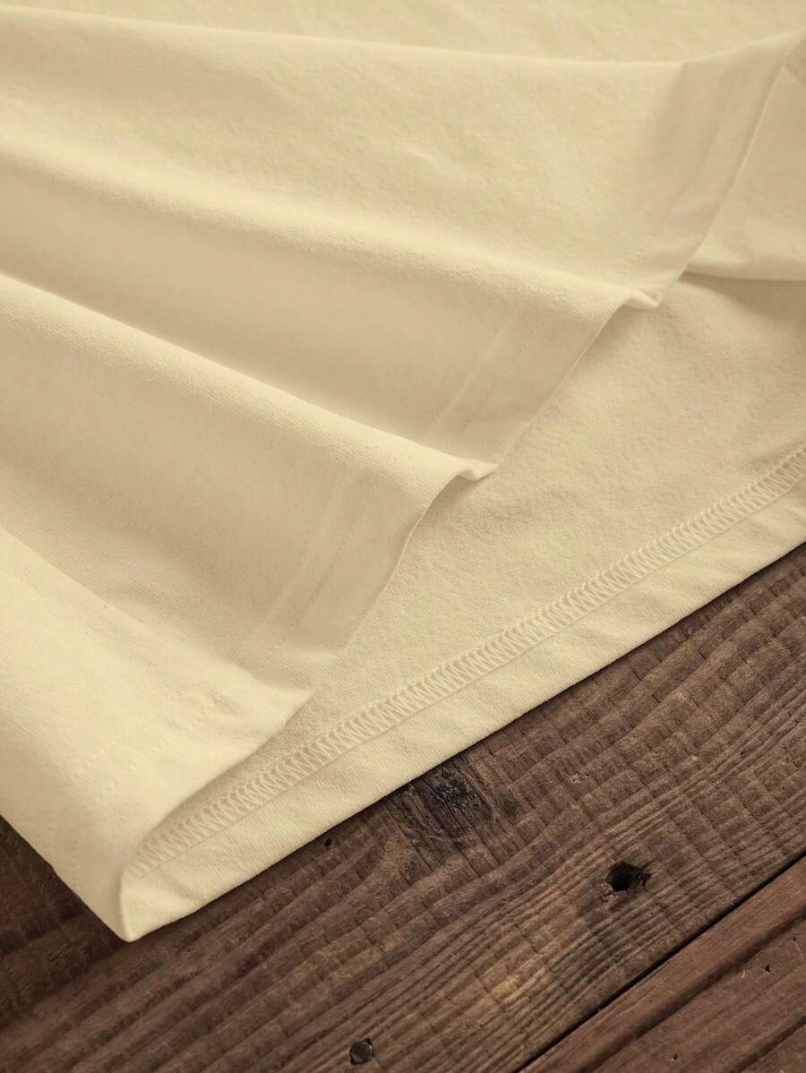 Camiseta de manga corta Manfinity Joysei Slim Fit para hombre, color caqui liso, con estampado de letras