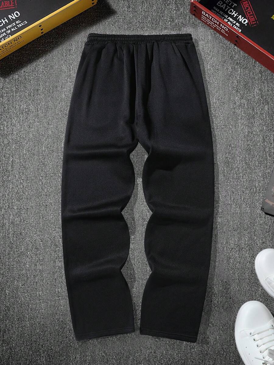 Pantalones deportivos Manfinity Streetrush para hombre, estilo urbano juvenil, con bordado 3D de corazón creativo y telaraña rosa. Diseño de bordado gráfico extragrande.