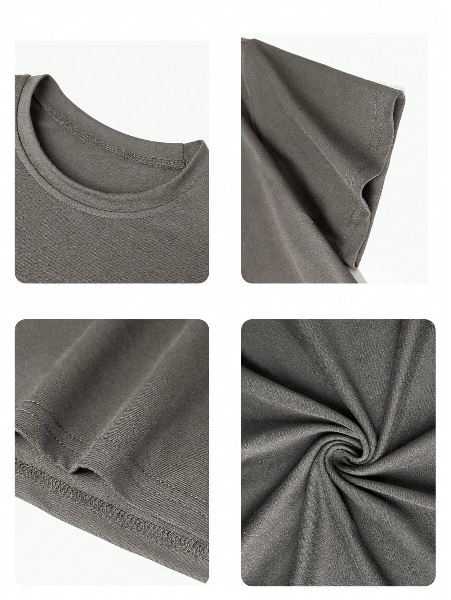 1 camiseta informal de manga corta con estampado bonito para niña, cómoda y moderna, ideal para estudiantes de verano.