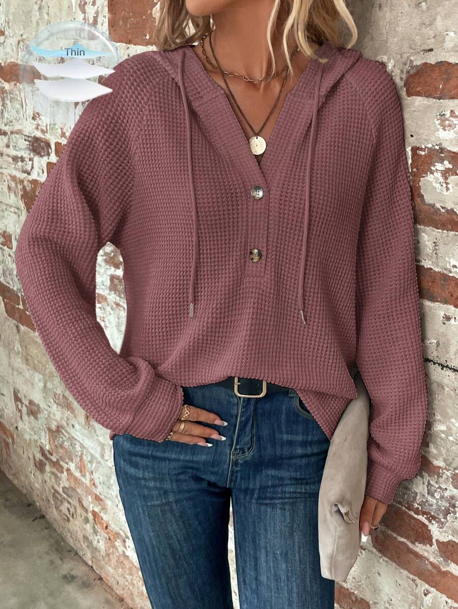 Sudadera informal con capucha y manga larga de color liso para mujer de Emery Rose. Ideal para graduaciones y regreso a clases.