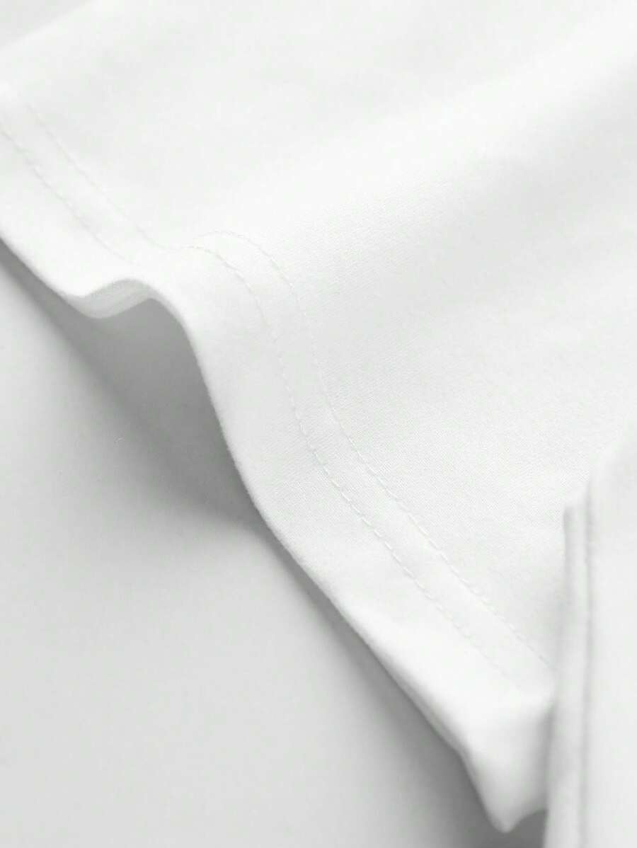 Camiseta de manga corta con cuello redondo y estampado de lazo de dibujos animados para niñas preadolescentes, informal, para primavera y verano.