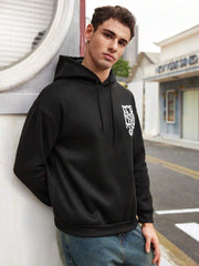 Sudadera con capucha con estampado sencillo Manfinity Dauomo para hombre