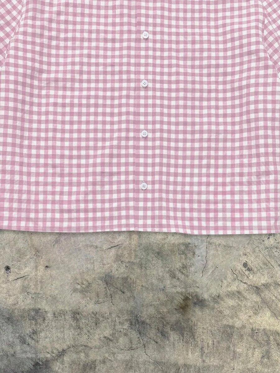 Camisa de manga corta a cuadros para hombre AXEPEAK, ideal para verano, edición urbana