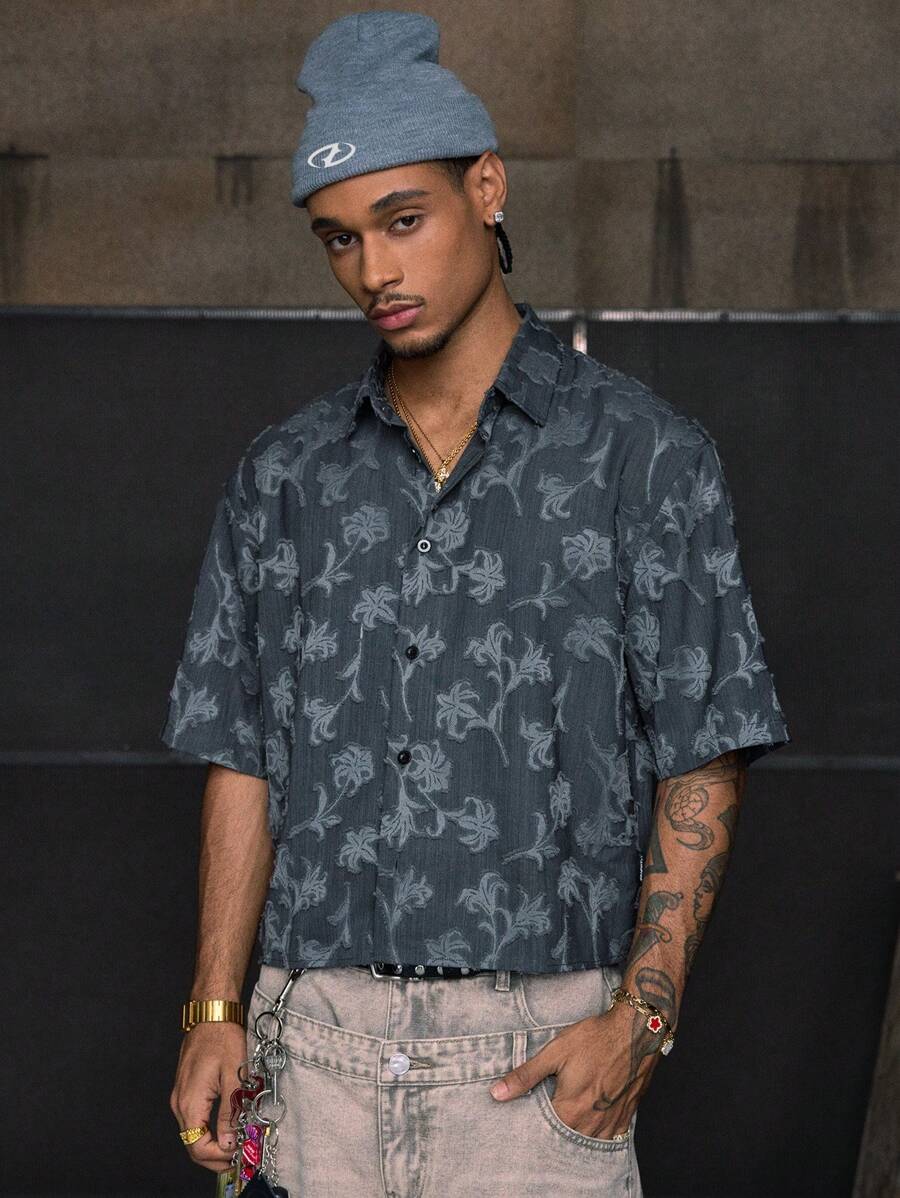 Camisas holgadas de manga corta con cuello vuelto para hombre de AXEPEAK, tallas múltiples