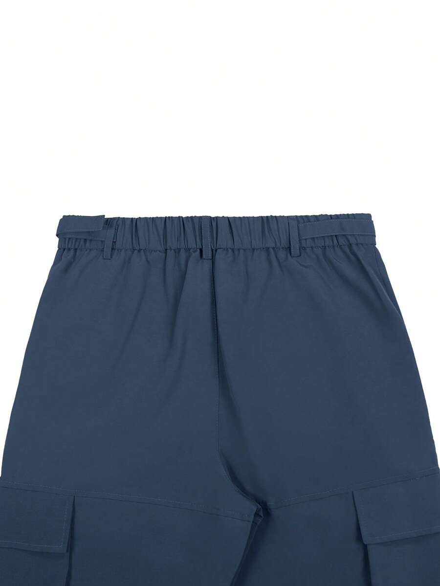 Pantalones cargo caqui informales Manfinity LEGND para hombre, corte holgado, recto, color liso, con múltiples bolsillos. Adelgazantes, color caqui, ideales para San Valentín.