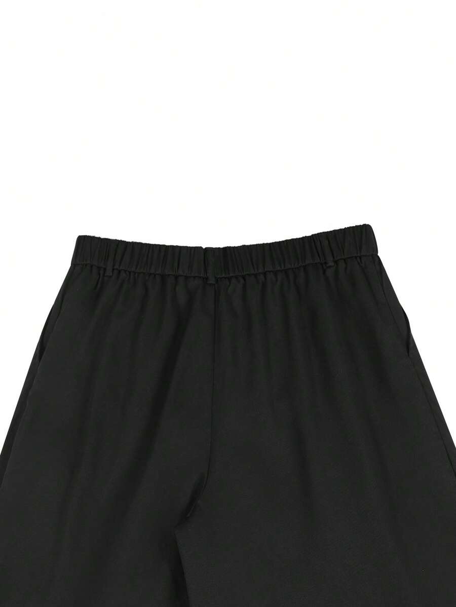 Manfinity Hypemode Manfinity Hypemode High Waist Designer Men's Wide Leg Pleated Loose Casual Pants Men S Wide Leg Pants High Waisted Pants Men Wide Leg Pants Men