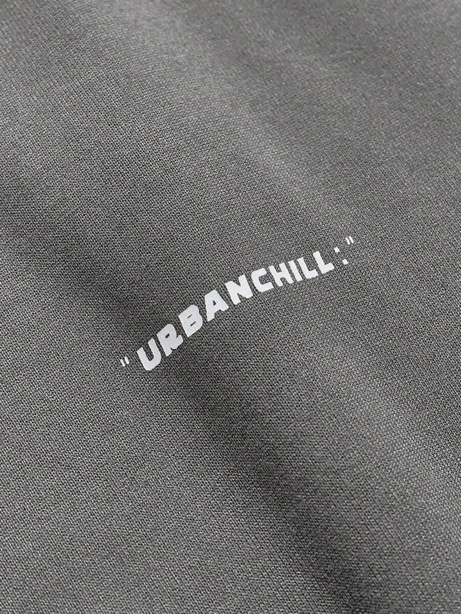Sudadera informal de punto de manga larga para hombre Manfinity VCAY, diseño patchwork, corte holgado, versátil para uso diario.
