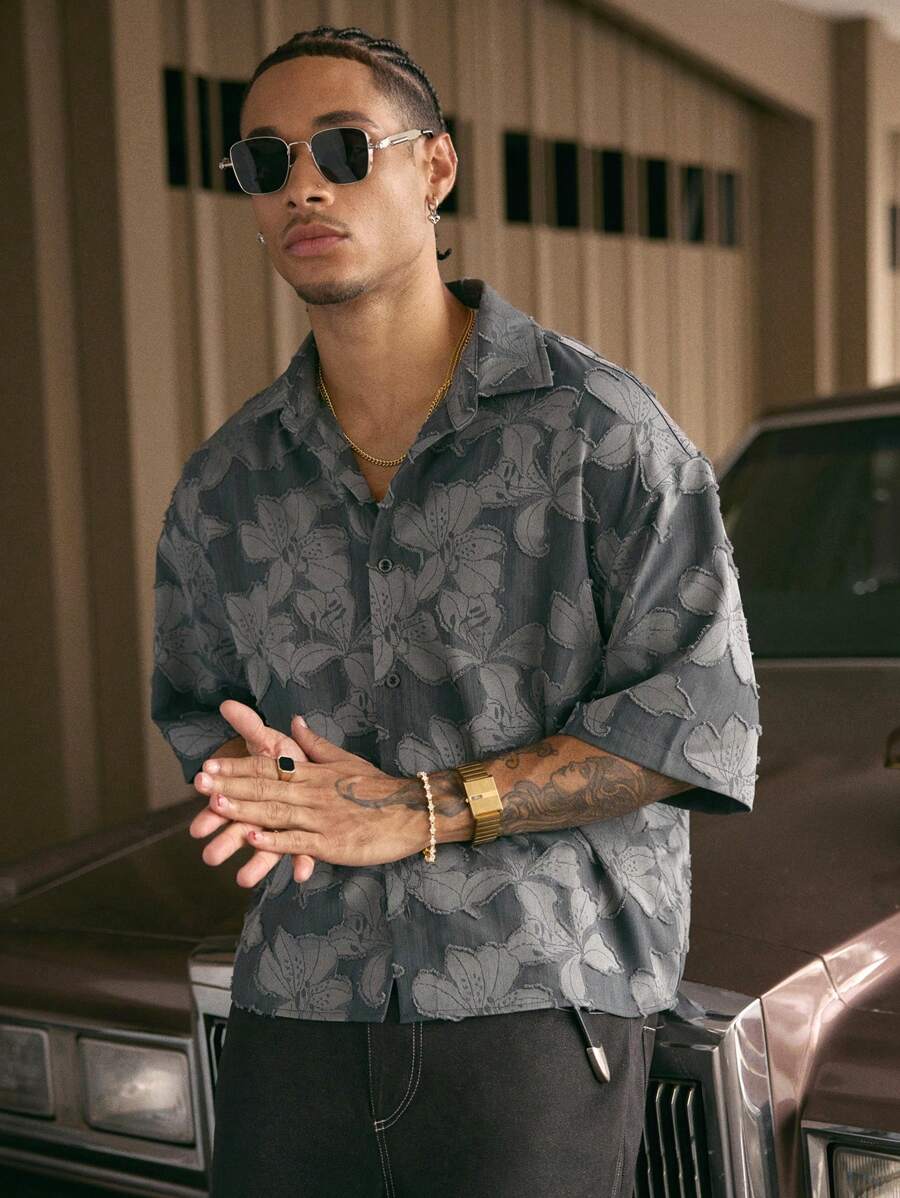 Camisas holgadas de manga corta con cuello vuelto para hombre de AXEPEAK, tallas múltiples