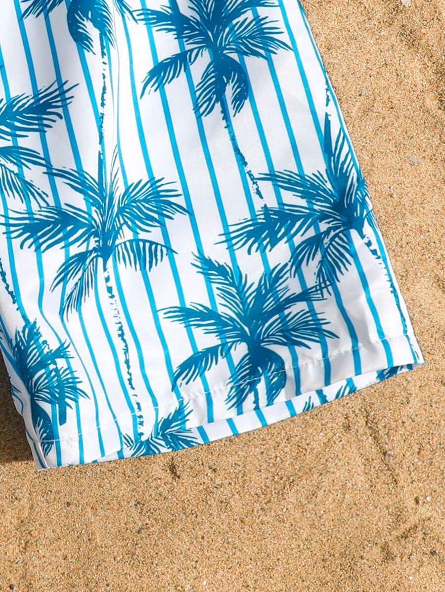 Bañador para niños preadolescentes, estampado de plátano, tejido, pantalones cortos de playa, ropa de playa para niños