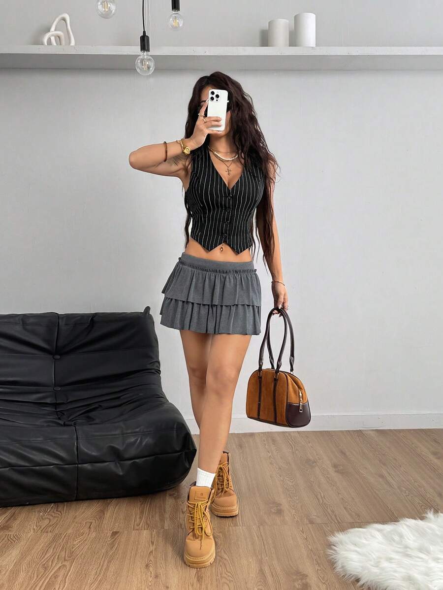 Chaleco de traje sin mangas a rayas Coolane para el trabajo en verano