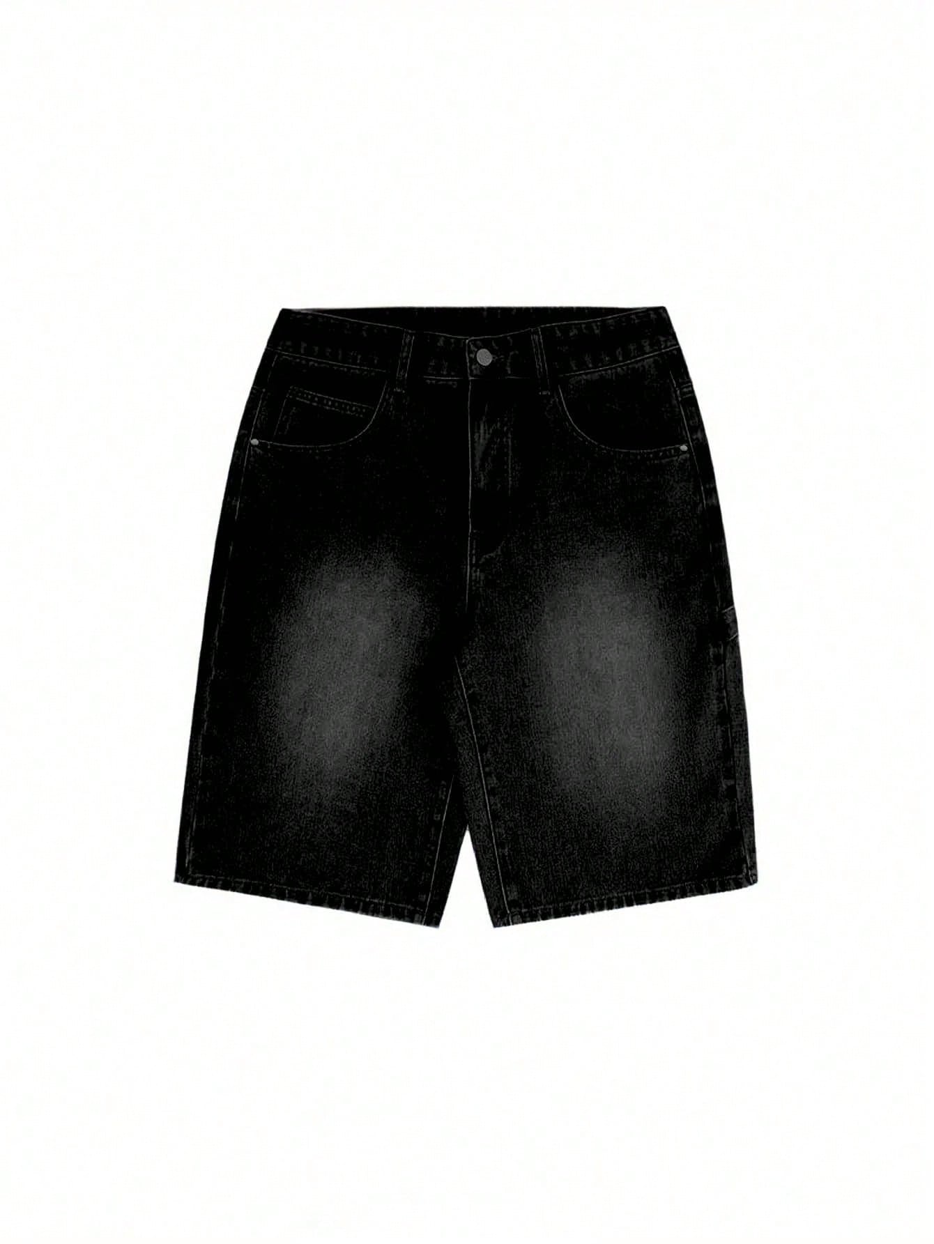 Bermudas vaqueras informales de pierna ancha y holgadas para hombre