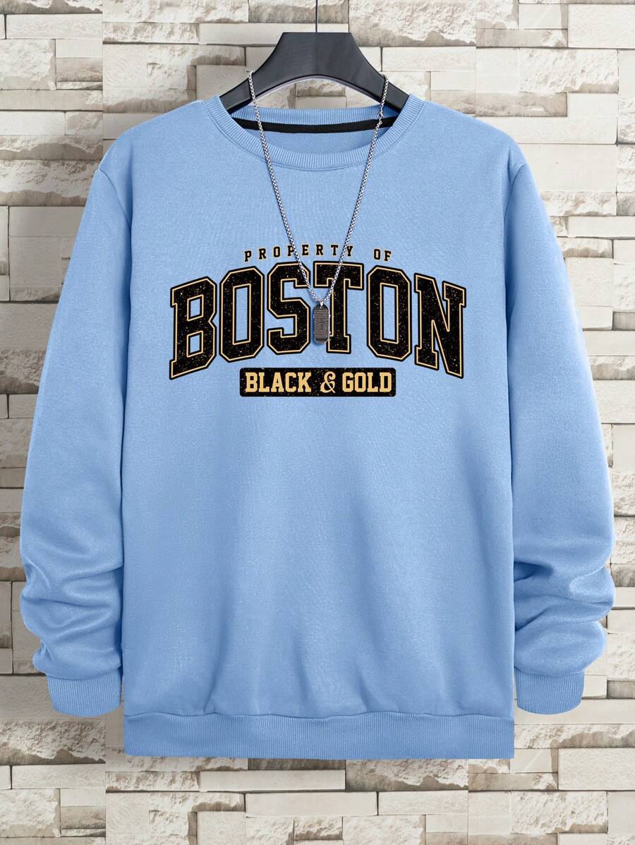 Sudadera térmica con forro y estampado de letras para hombre Manfinity Dauomo