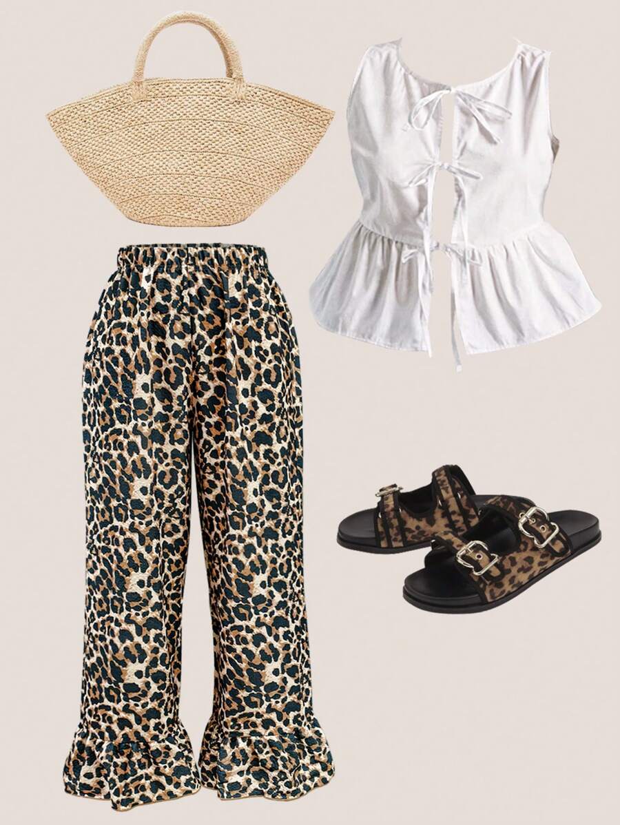 Pantalones casuales sencillos de moda para uso diario para mujer de INAWLY