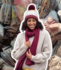 Surtido al por mayor de stock mixto de otoño e invierno para mujer (100 uds).