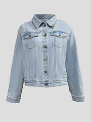 Chaqueta vaquera con botones delanteros y lavado claro TECCULI Essnce