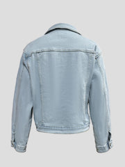 Chaqueta vaquera con botones delanteros y lavado claro TECCULI Essnce