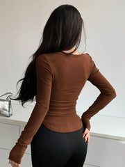 Camiseta ajustada con cuello redondo TECCULI PETITE