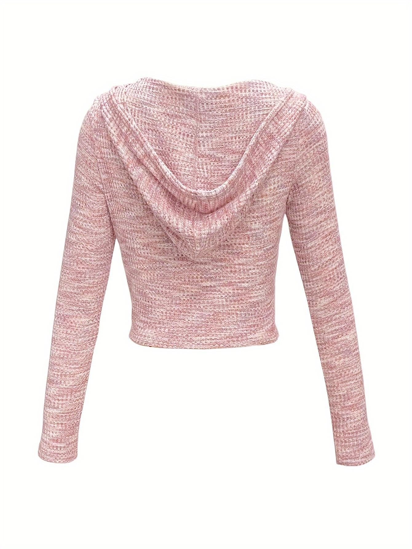 Sudadera corta con capucha y cordón ajustable con cremallera y teñido espacial TECCULI DAZY, ropa de otoño